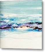Seaside Series Ii - Colorful Abstract Contemporary Acrylic Painting Metal Print