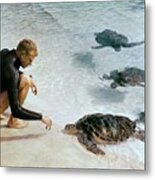 Senator Taylor Pryor With Sea Turtles Metal Print