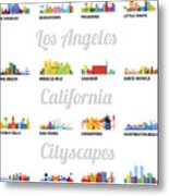 Series Of Los Angeles Related Cityscapes Metal Print