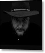 Serious Selfie Contemplating Life Metal Print