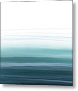 Shades Of Blue - Minimal, Modern - Contemporary Abstract Painting Metal Print