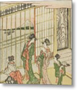 Shinagawa, From The Series Fifty-three Stations Of The Tokaido Metal Print
