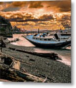 Shipwreck After The Storm Metal Print