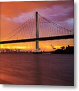 Shockingly Beautiful Morning, Oakland Bay Bridge Metal Print