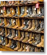 Shopping For Boots Metal Print