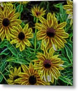 Short Yellow Sunflower Metal Print