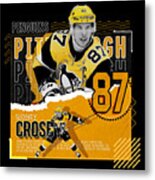 Sidney Crosby Hockey Paper Poster Penguins Metal Print