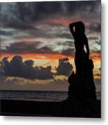 Silhouette Of A Lady Metal Print