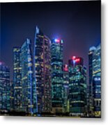 Singapore Skyline Panorama Metal Print