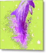 Sky Dolphin Nature Metal Print