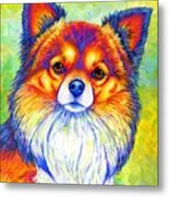 Small And Sassy - Colorful Rainbow Chihuahua Dog Metal Print