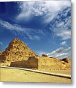 Small Egypt Pyramid In Giza Metal Print