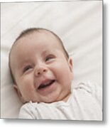 Smiling Newborn Metal Print