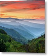 Smoky Mountains Sunrise - Great Smoky Mountains National Park Metal Print