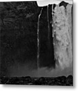Snoqualmie Falls Black And White 3 Metal Print