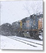 Snow And Steel 2 Metal Print