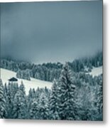 Snow Storm In The Alps Metal Print