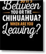 So Its Between You Or The Chihuahua Metal Print