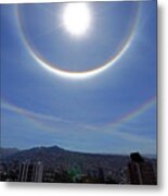 Solar Halos Over Central La Paz Bolivia Metal Print