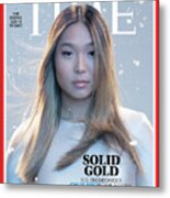 Solid Gold - Chloe Kim Metal Print