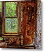Some Cleaning Required #2 Of 2- Abandoned Farm Homestead In Benson County Nd Metal Print