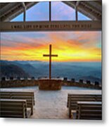 South Carolina Pretty Place Chapel Sunrise Embraced Metal Print