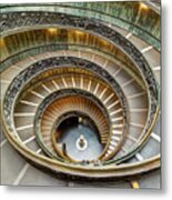 Spiral Staircase Revisited - Square Version Metal Print