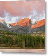 Sprague Lake Autumn Sunrise Panorama Metal Print