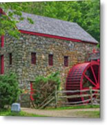 Spring At The Wayside Inn Grist Mill Metal Print