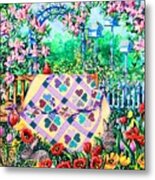 Springtime Hearts And Flowers Metal Print