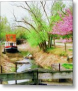 Springtime On The Canal - A Potomac Impression Metal Print