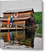 -on Golden Pond - Squam Lake Boat House -  Holderness Nh Metal Print