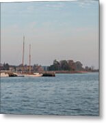 St Michaels Lighthouse - Chesapeake Bay Maryland Panorama Metal Print