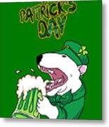 St Patricks Bull Terrier Metal Print