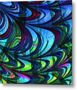 Stained Glass Window - Abstract Metal Print