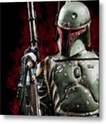Star Wars Bounty Hunter Boba Fett - Dark Metal Print