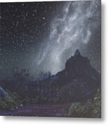 Starry Night Sky Over Sedona, Arizona Metal Print