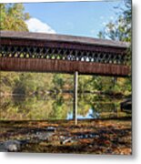 State Road Covered Bridge Panoramic Metal Print