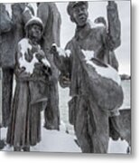 Statue In Hart Plaza Detroit Metal Print