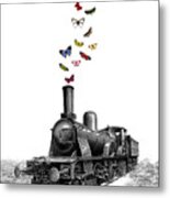 Steam Locomotive Metal Print