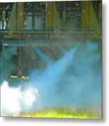 Railroad Machinery - Shay Locomotive Blowing Off Steam Metal Print