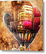 Steampunk Transportation 01 Hot-air Balloon Metal Print