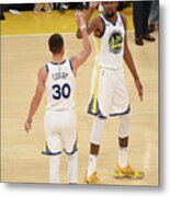 Stephen Curry and Kevin Durant Metal Print