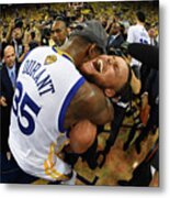 Stephen Curry and Kevin Durant Metal Print