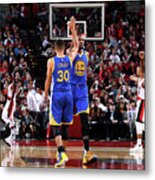 Stephen Curry And Kevin Durant Metal Print