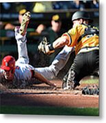 Stephen Piscotty And Erik Kratz Metal Print