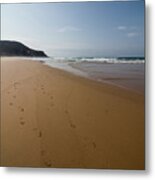 Steps In The Sand Metal Print