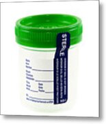 Sterile Cup With Green Lid Metal Print