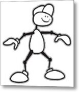 Stick Figure Metal Print