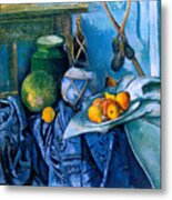 Still Life With A Ginger Jar And Eggplants 1893 Metal Print